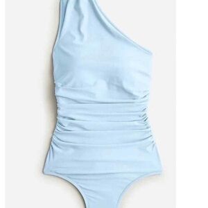 One-Shoulder Light Blue Swimsuit